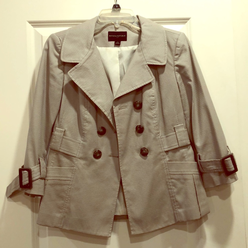 Banana Republic light gray blazer size 2